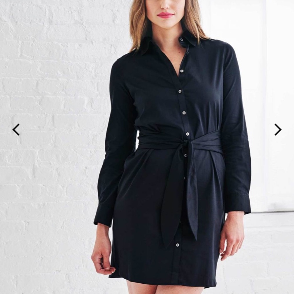 Untuckit black shirtdress